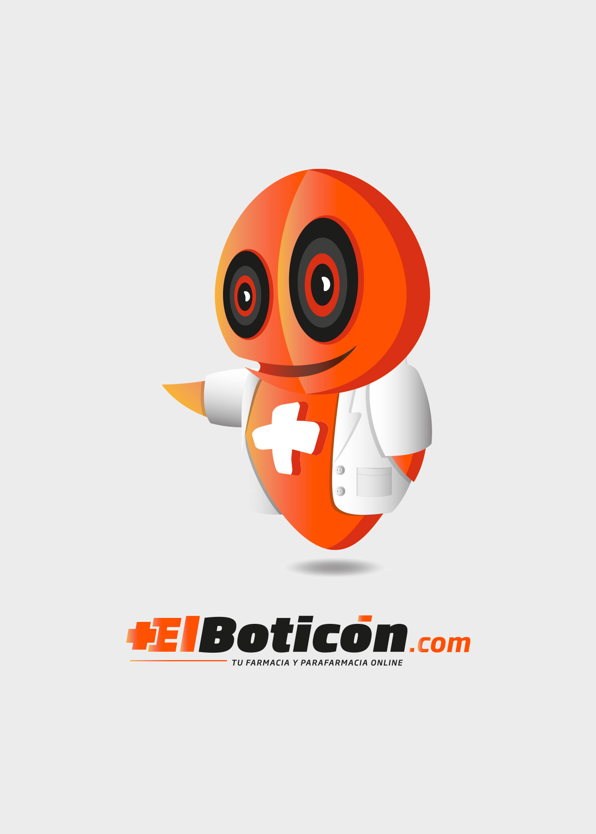Diseño de logotipo y mascota vectorial para farmacia
